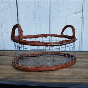 Small Wire & Wicker Basket
